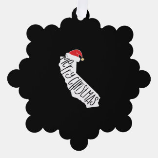 Vrolijk kerstfeest Californië Ornament Kaart