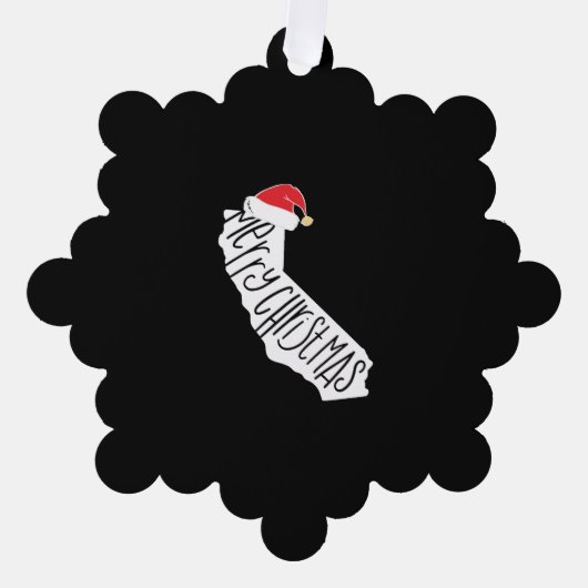 Vrolijk kerstfeest Californië Ornament Kaart (Voorkant)