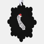 Vrolijk kerstfeest Californië Ornament Kaart (Links)