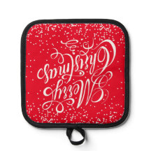 Vrolijk Kerstfeest Caltografie Rood Wit