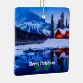 vrolijk kerstfeest! Canadese zonsondergang, Keramisch Ornament (Rechts)