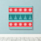 Vrolijk kerstfeest canvas afdruk (Insitu (Houten vloer))