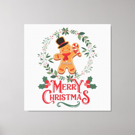 Vrolijk kerstfeest canvas afdruk (Voorkant)