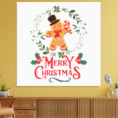 Vrolijk kerstfeest canvas afdruk (Insitu (Woonkamer))