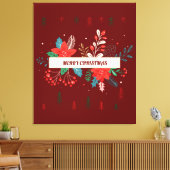 Vrolijk kerstfeest canvas afdruk (Insitu (Woonkamer))