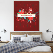 Vrolijk kerstfeest canvas afdruk (Insitu (Slaapkamer))