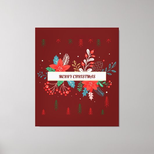Vrolijk kerstfeest canvas afdruk (Voorkant)