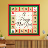 Vrolijk kerstfeest canvas afdruk (Insitu (Woonkamer))
