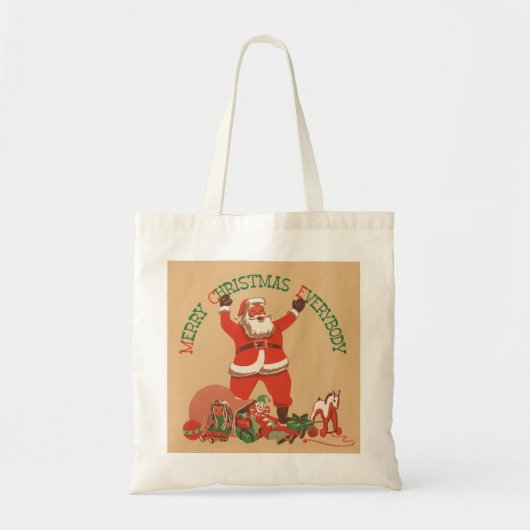 Vrolijk kerstfeest Canvas tas (Voorkant)