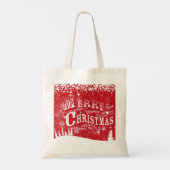Vrolijk kerstfeest Canvas tas (Achterkant)