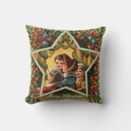 Vrolijk Kerstfeest Carolers  Vakantie Kussen