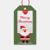 Vrolijk kerstfeest Cartoon Santa Cadeaulabel (Voorkant)