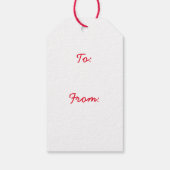 Vrolijk kerstfeest Cartoon Santa Cadeaulabel (Achterkant)