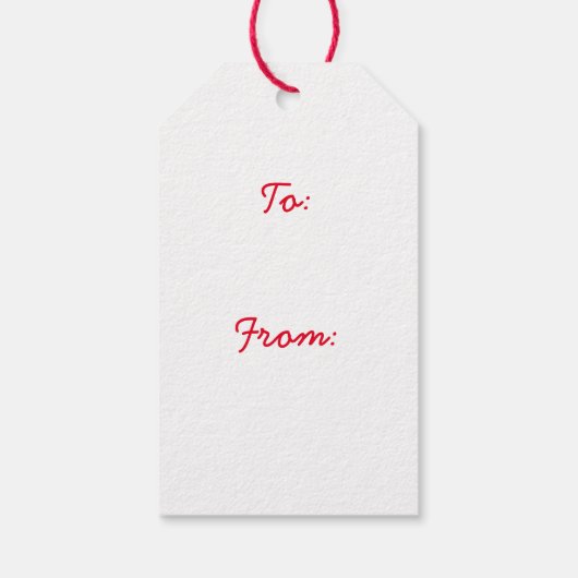 Vrolijk kerstfeest Cartoon Santa Cadeaulabel (Achterkant)