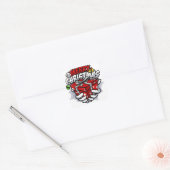 Vrolijk kerstfeest Cartoon Vierkante Sticker (Envelop)