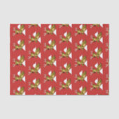 Vrolijk kerstfeest Cartoon vliegend renrendiertje Tissuepapier (Voorkant)