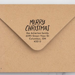 Vrolijk kerstfeest casual type vakantie retour adr zelfinktende stempel