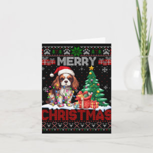 Vrolijk Kerstfeest Cavalier King Hondenliefhebbers Kaart
