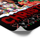 Vrolijk Kerstfeest Cavalier King Hondenliefhebbers Poster (Hoek)