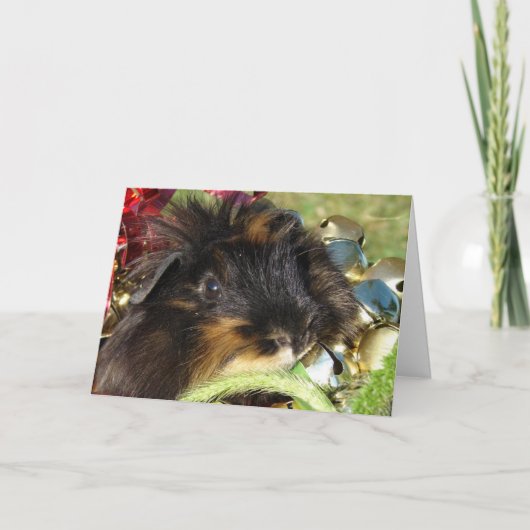 vrolijk kerstfeest! cavia feestdagen kaart (Voorkant)