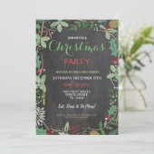 Vrolijk kerstfeest Chalk Mistletoe Xmas Uitnodigen Kaart (Staand voorkant)