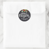 Vrolijk kerstfeest, Chalkboard Lettering Sticker (Tas)
