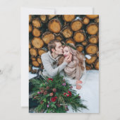 vrolijk kerstfeest | Chalkboard look met foto Feestdagenkaart (Achterkant)