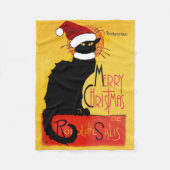 Vrolijk kerstfeest - Chat Noir Fleece Deken (Voorkant)