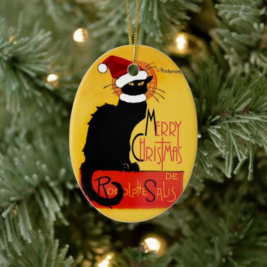 Vrolijk kerstfeest - Chat Noir Keramisch Ornament (Boom)