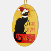 Vrolijk kerstfeest - Chat Noir Keramisch Ornament (Links)