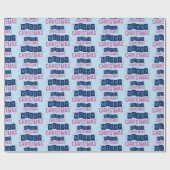 Vrolijk Kerstfeest Cheer Feestelijke Vakantie Wens Cadeaupapier (Vlak)