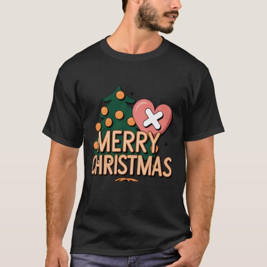 Vrolijk Kerstfeest Cheer T-shirt voor Heren (Voorkant)