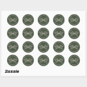 Vrolijk Kerstfeest Chic Holiday Polka Dot Bow Ronde Sticker (Vel)