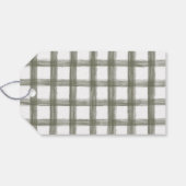 Vrolijk Kerstfeest Chic Lettering & Green Plaid Cadeaulabel (Achterkant Horizontaal)