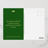 Vrolijk Kerstfeest Chicago Groene Folie Post Kaart (Achterkant)