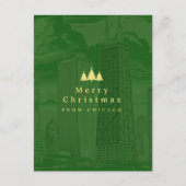 Vrolijk kerstfeest Chicago Holiday Post Kaart (Voorkant)