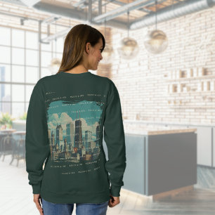 Vrolijk kerstfeest Chicago Skyline Holiday Trui