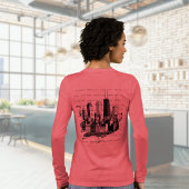 Vrolijk Kerstfeest Chicago Skyline Vakantie T-shir Tri-Blend Shirt
