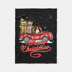 Vrolijk Kerstfeest Chihuahua Hondenliefhebber Sant Fleece Deken