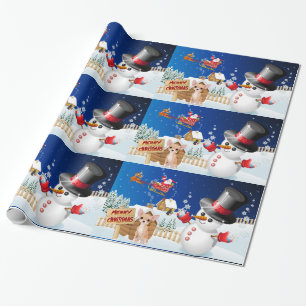 Vrolijk kerstfeest Chihuahua met Frosty Cadeaupapier