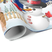 Vrolijk kerstfeest Chihuahua met Frosty Cadeaupapier (Rol Hoek)