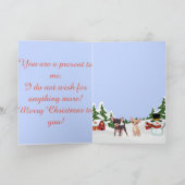 Vrolijk kerstfeest Chihuahua met kerstman Feestdagen Kaart (Binnen)