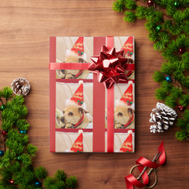 Vrolijk kerstfeest Chihuahua met Pet van de Partij Cadeaupapier
