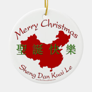 Vrolijk kerstfeest Chinese versiering Keramisch Ornament