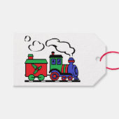 Vrolijk Kerstfeest Choo Choo Cadeaulabel (Voorkant (Horizontaal))
