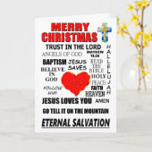 Vrolijk kerstfeest Christelijk geloof Kaart (Gele Bloem)