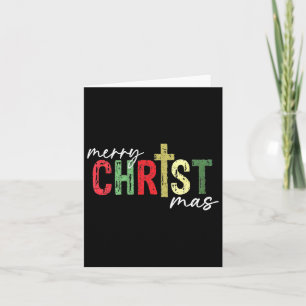 Vrolijk kerstfeest Christelijk Jesus Cross Faith R Kaart