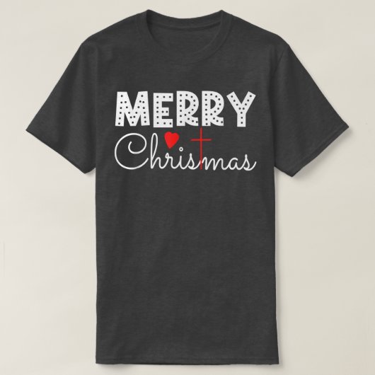 Vrolijk kerstfeest Christelijk Prettige feestdagen T-shirt (Design voorkant)