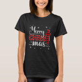 Vrolijk kerstfeest Christelijke Cross Buffalo Pset T-shirt (Voorkant)