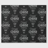 Vrolijk Kerstfeest Christelijke Geboorte Christus  Cadeaupapier (Vlak)